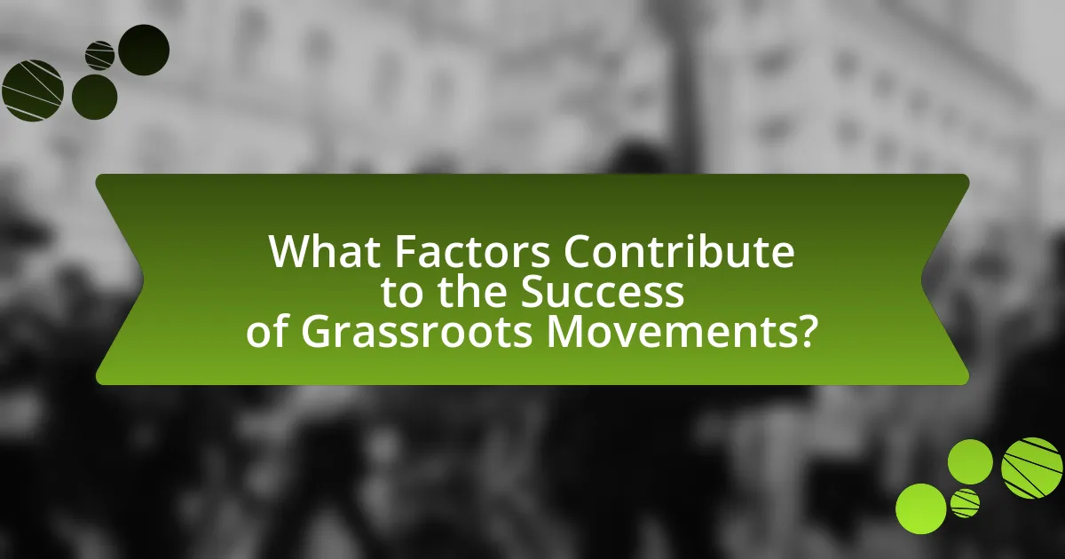 What Factors Contribute to the Success of Grassroots Movements?
